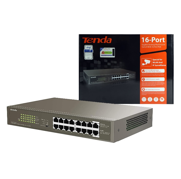 Switch Poe Tenda Puertos Gigabit Conectividad Switch Switch Poe