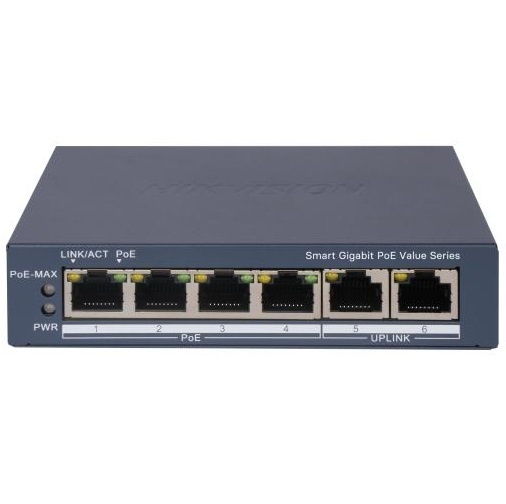 Switch Poe Hikvision Puertos Gigabit W Admin Conectividad Switch