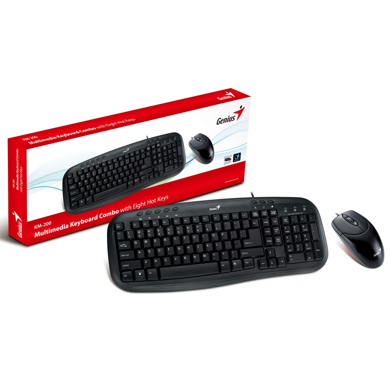 Combo Genius Km Multimedia Teclado Y Mouse Usb Gabinetes Accesorios Mouse Y Pads