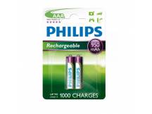 Pilas recargables Philips AAA 950mAh X2