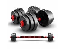 Set de mancuernas Randers + barra + 25kg