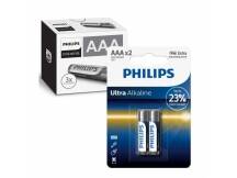 Pack de 12 blister de Pilas Ultra alcalinas Philips AAA X 2 unidades