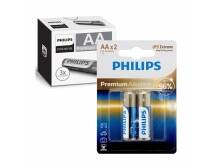 Pack de 12 blister de Pilas Premium alcalinas Philips AA X 2 unidades