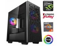 Equipo Gamer Ryzen 5 5600GT, 16GB, 1TB NVMe, RTX 3050 6GB