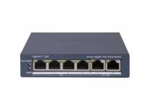 Switch PoE Hikvision 6 puertos gigabit 45w admin.