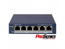 Switch PoE Hikvision PRO 6 puertos gigabit 60w admin.