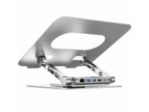 Soporte Unitek para Notebook 360 con HUB USB desmontable