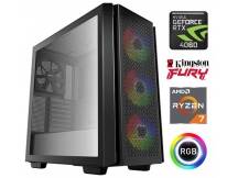 Equipo Gamer Ryzen 7 8700F, 16GB, 1TB NVMe, RTX 4060 8GB