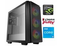 Equipo Gamer Core i5 14400F, 16GB, 1TB NVMe, RTX 4070 12GB