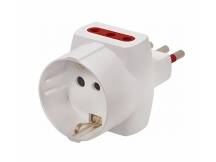 Adaptador schuko + 2x3L a ficha 3L Conatel