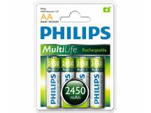 Pilas recargables Philips AA 2450mah