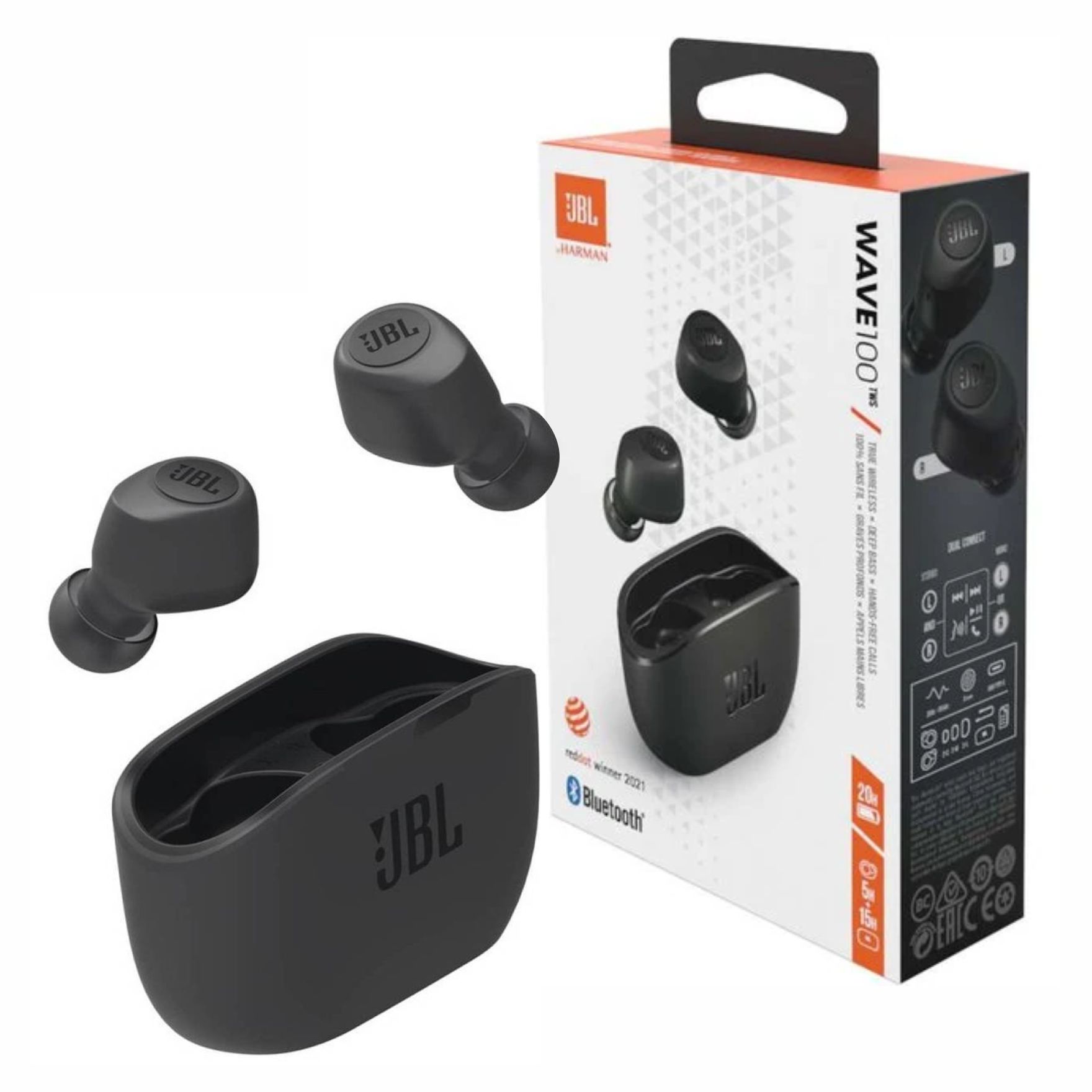 Auricular Jbl Wave Truly Bluetooth Negro Audio Imagen Aud Fonos Y